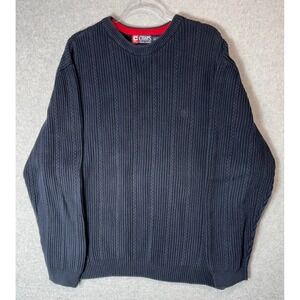 Chaps Cotton Knit Sweater Ribbed Crew Neck Pullover Casual‎ XXL